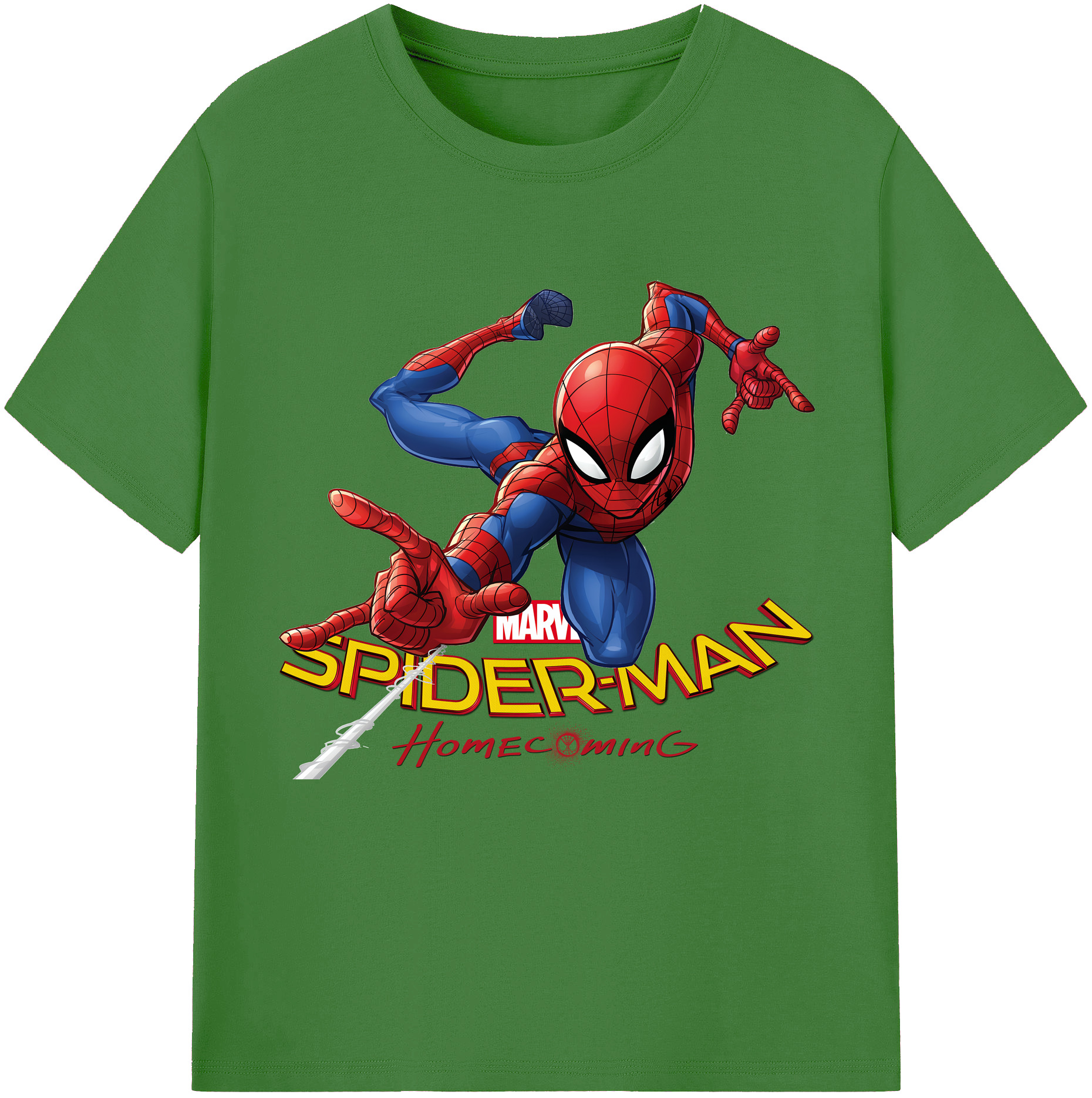 Spider Man スパイダーマン レディースカジュアルプリントTシャツ（綿100％）